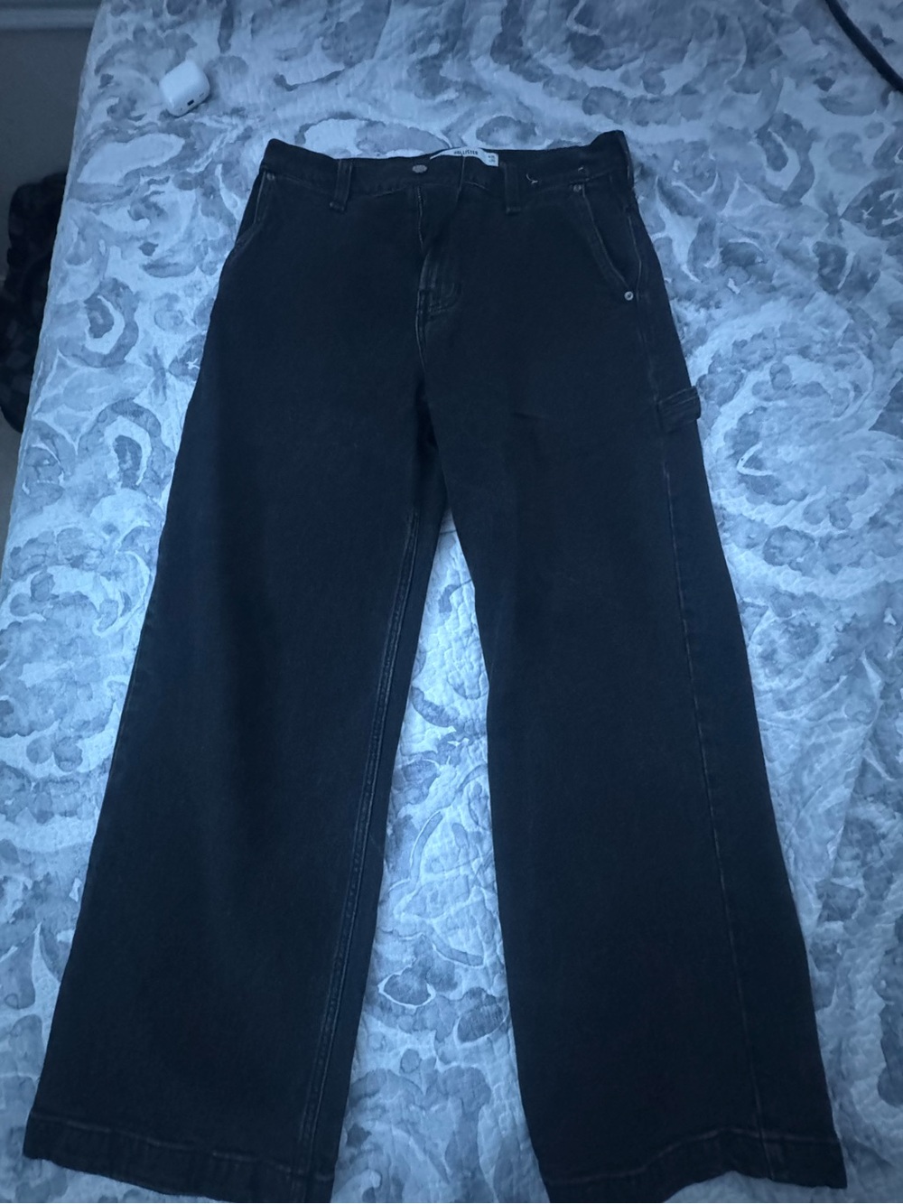 Hollister Black Relaxed Straight-Leg Men’s Jeans
